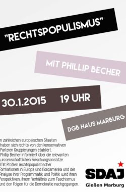 Rechtspopulismus – Veranstaltung mit Phillip Becher 2015