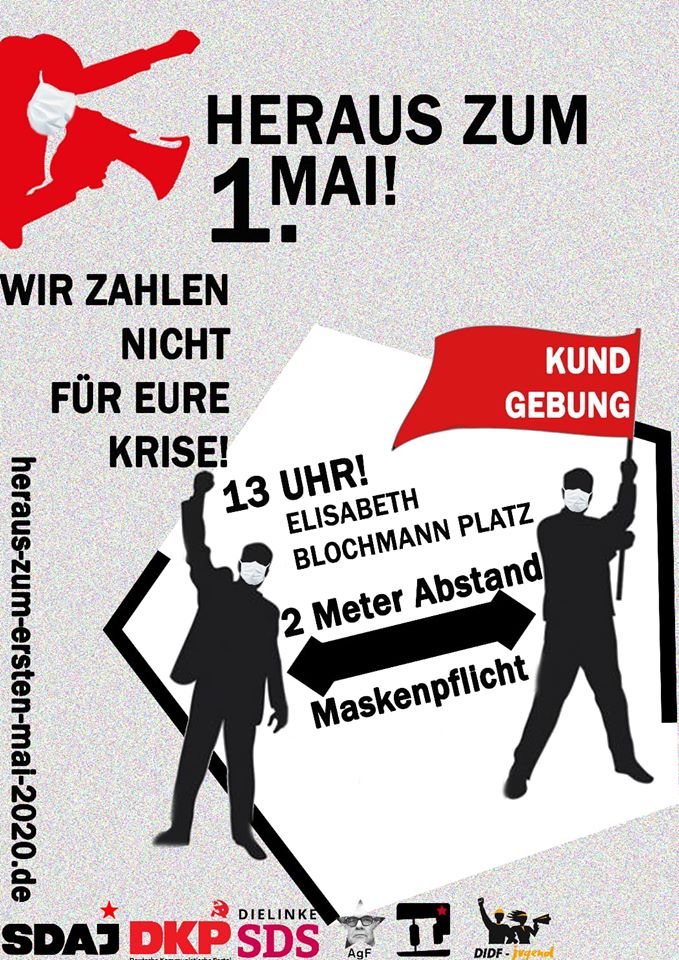"Wir zahlen nicht für eure Krise!" - Kundgebung zum 1. Mai in Marburg!
